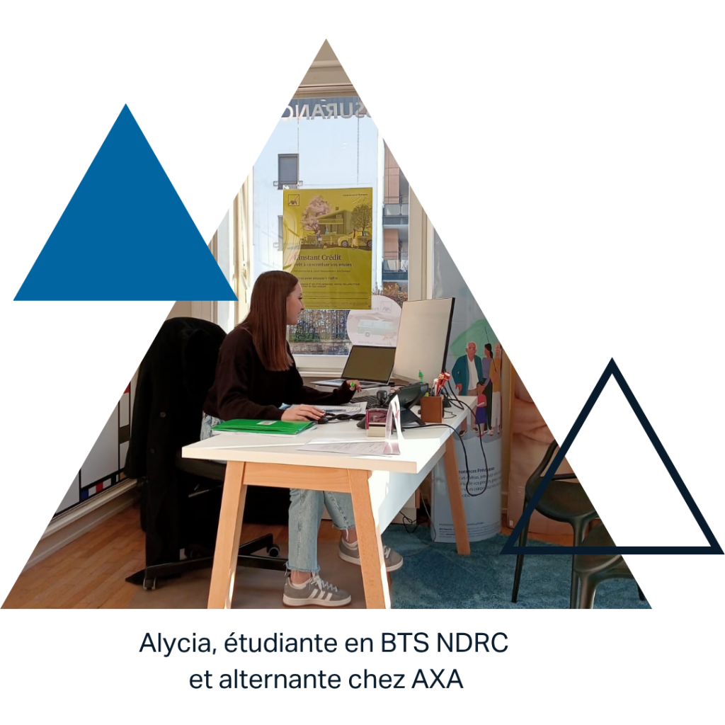 Alycia étudiante en NDRC et alternante chez AXA