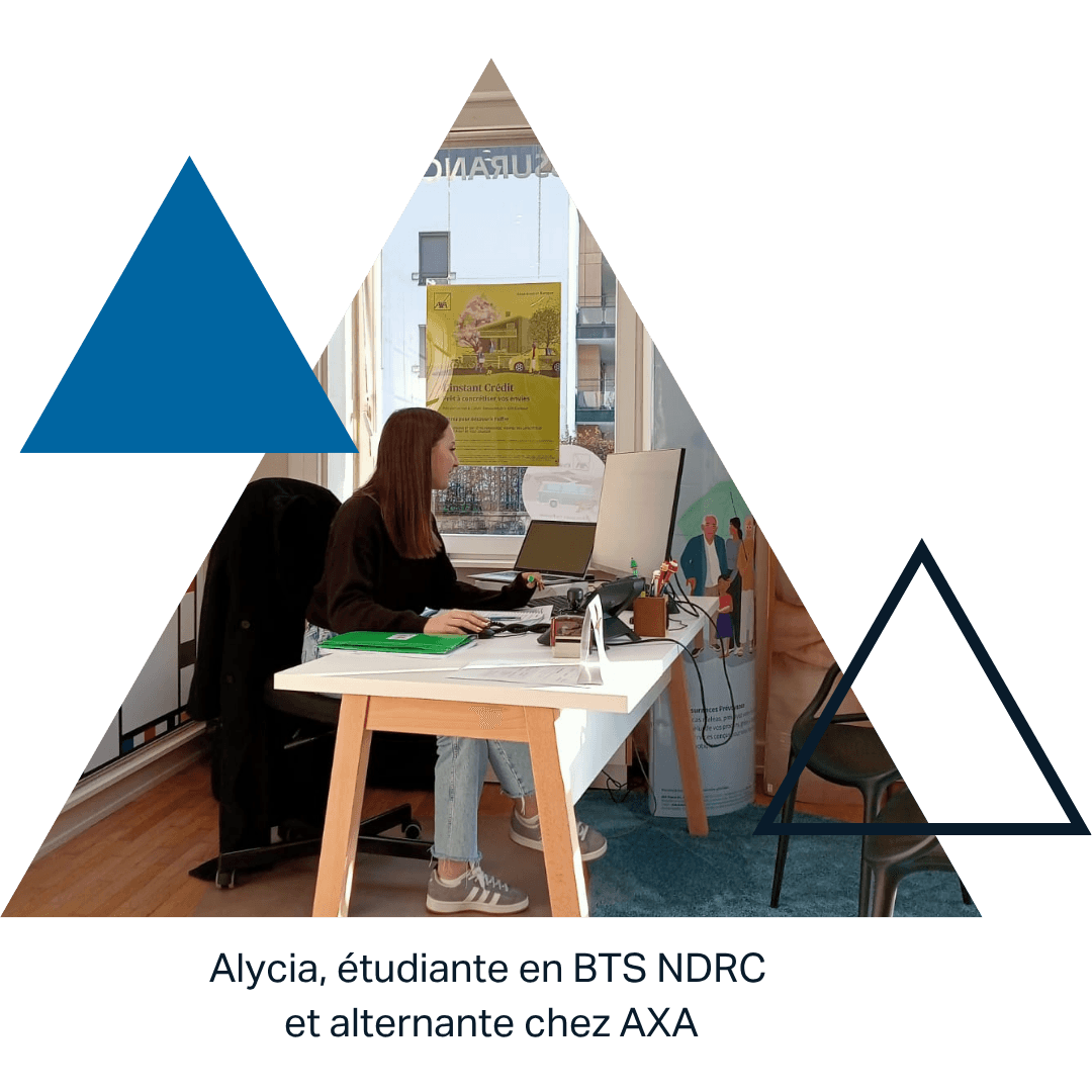 Alycia étudiante en BTS NDRC et alternante chez AXA
